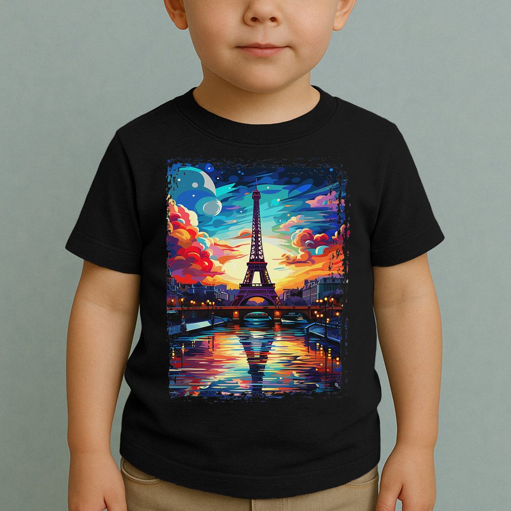Paris Eiffel Tower I Love Paris Souvenir France Toddler T-Shirt