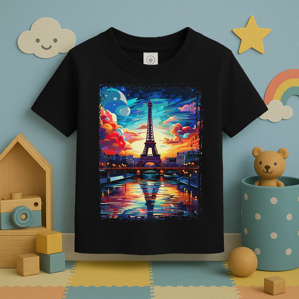 Paris Eiffel Tower I Love Paris Souvenir France Toddler T-Shirt