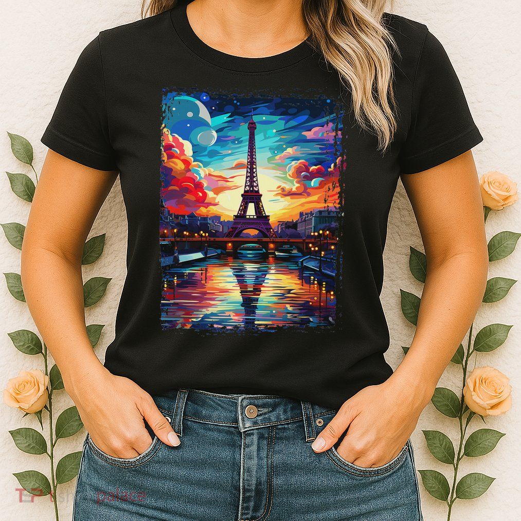 Paris Eiffel Tower I Love Paris Souvenir France Womens T-Shirt