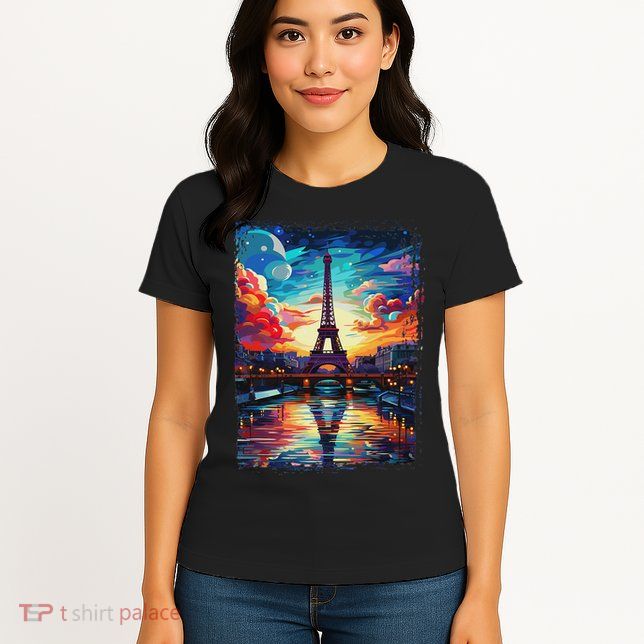Paris Eiffel Tower I Love Paris Souvenir France Womens T-Shirt