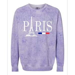 Paris Eiffel Tower Logo Colorblast Crewneck Sweatshirt