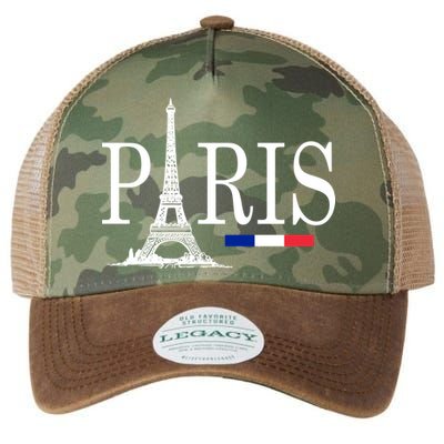 Paris Eiffel Tower Logo Legacy Tie Dye Trucker Hat