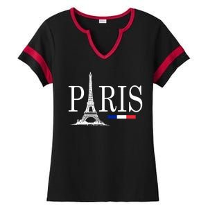 Paris Eiffel Tower Logo Ladies Halftime Notch Neck Tee