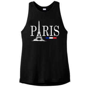 Paris Eiffel Tower Logo Ladies PosiCharge Tri-Blend Wicking Tank