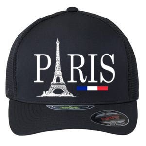 Paris Eiffel Tower Logo Flexfit Unipanel Trucker Cap