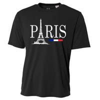 Paris Eiffel Tower Logo Cooling Performance Crew T-Shirt