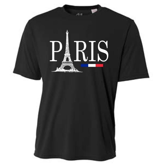 Paris Eiffel Tower Logo Cooling Performance Crew T-Shirt