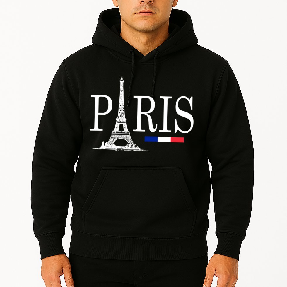 Paris Eiffel Tower Logo Hoodie