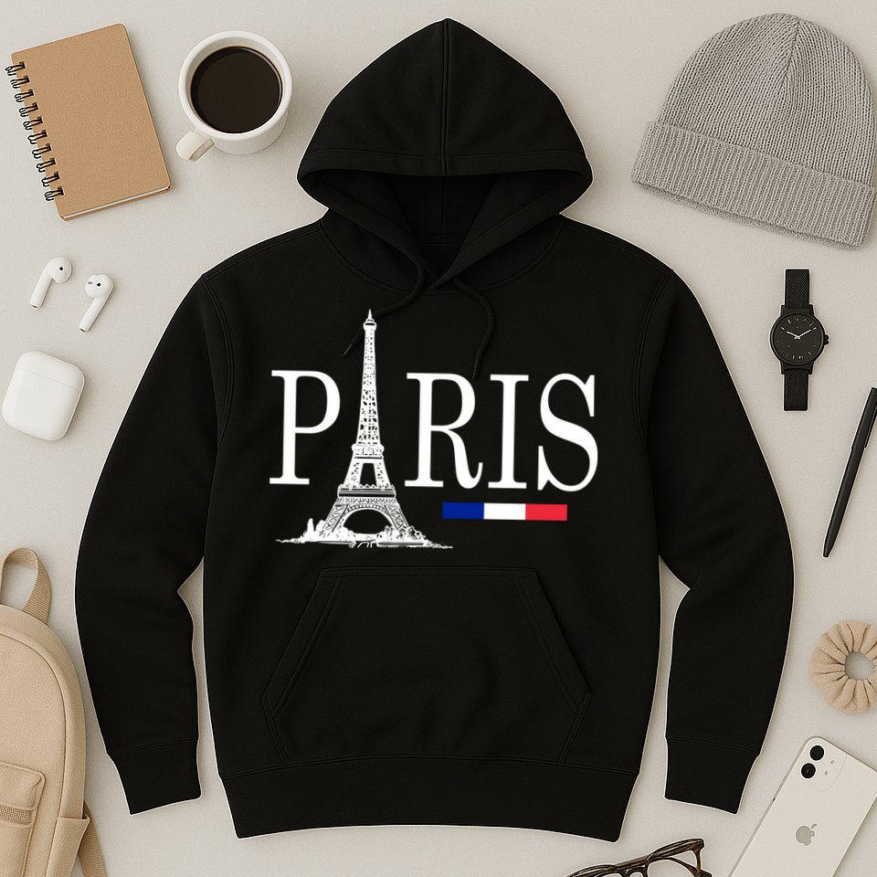 Paris Eiffel Tower Logo Hoodie
