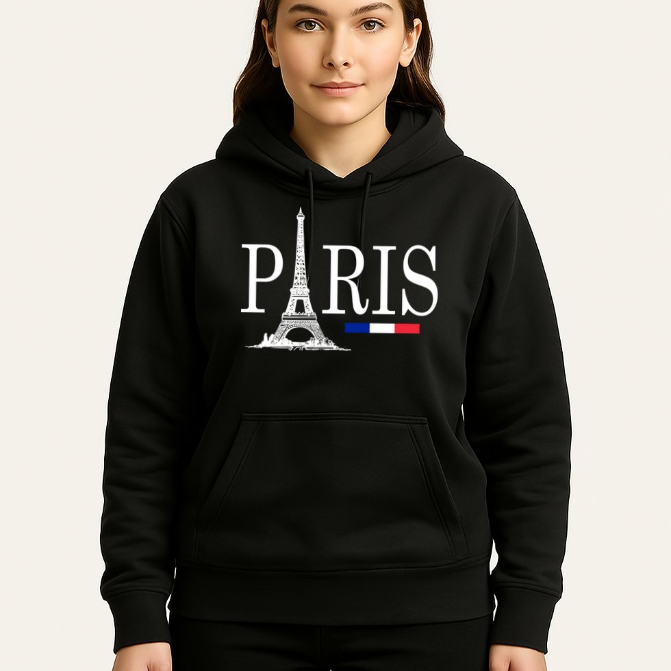 Paris Eiffel Tower Logo Hoodie