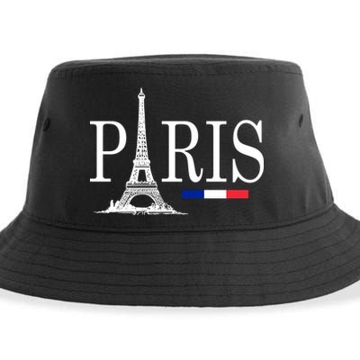 Paris Eiffel Tower Logo Sustainable Bucket Hat