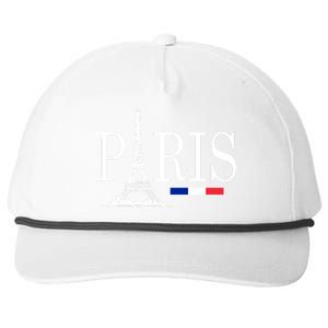 Paris Eiffel Tower Logo Snapback Five-Panel Rope Hat