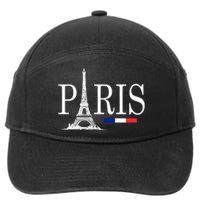 Paris Eiffel Tower Logo 7-Panel Snapback Hat