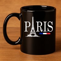 Paris Eiffel Tower Logo 11oz C Handle Ceramic Mug