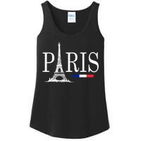 Paris Eiffel Tower Logo Ladies Essential Tank