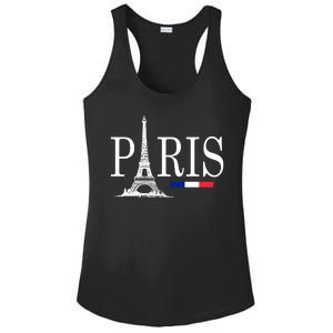 Paris Eiffel Tower Logo Ladies PosiCharge Competitor Racerback Tank