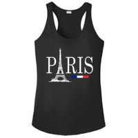 Paris Eiffel Tower Logo Ladies PosiCharge Competitor Racerback Tank