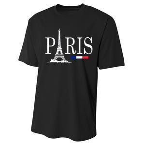 Paris Eiffel Tower Logo Performance Sprint T-Shirt