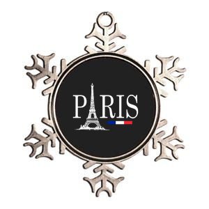 Paris Eiffel Tower Logo Metallic Star Ornament