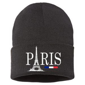 Paris Eiffel Tower Logo Sustainable Knit Beanie