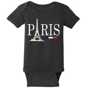 Paris Eiffel Tower Logo Baby Bodysuit