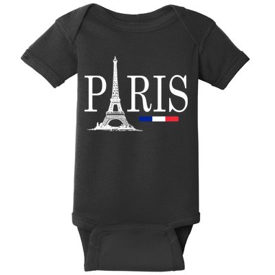 Paris Eiffel Tower Logo Baby Bodysuit