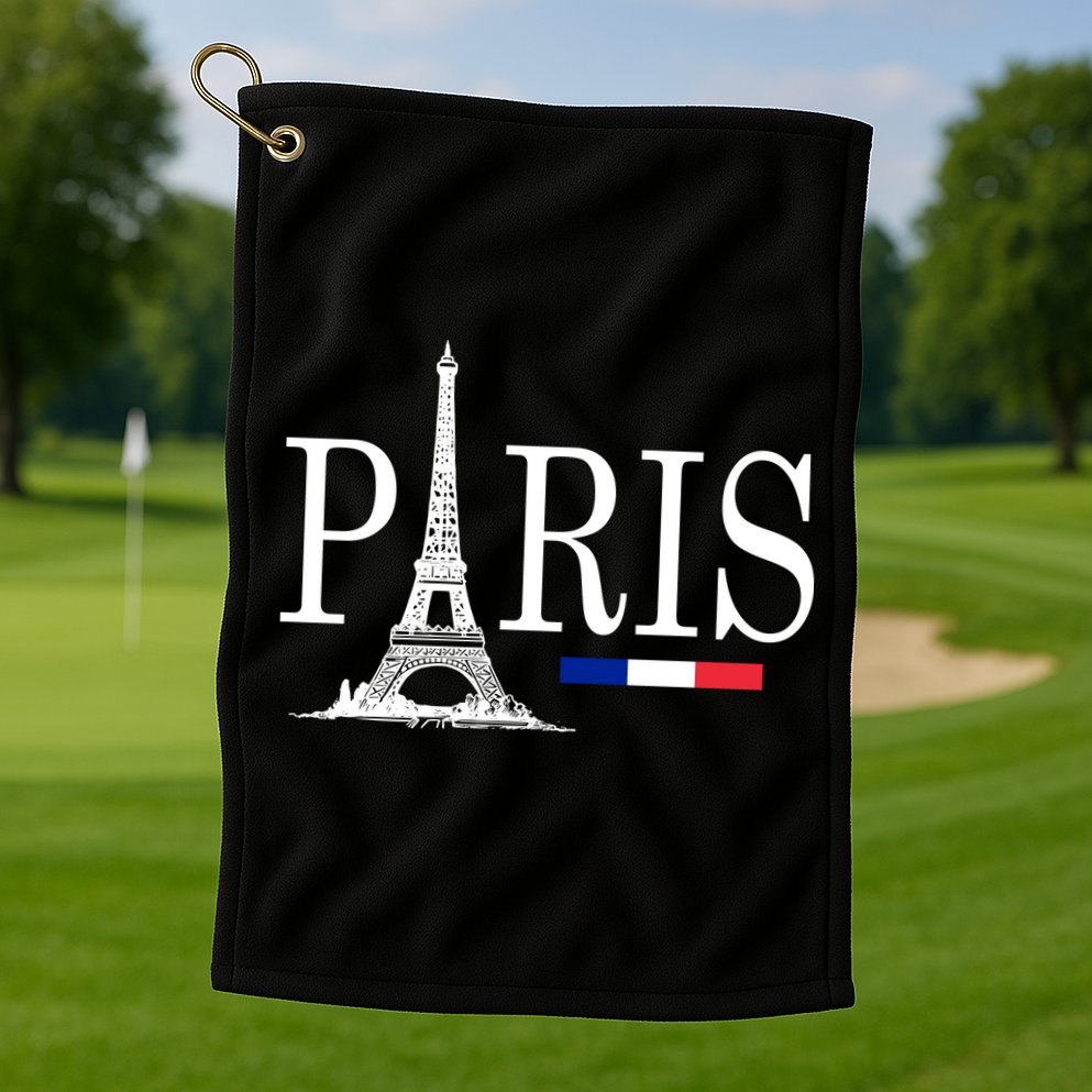 Paris Eiffel Tower Logo Golf Towel