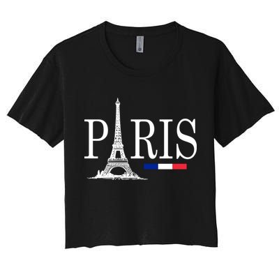 Paris Eiffel Tower Logo Crop Top