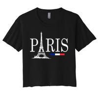 Paris Eiffel Tower Logo Women's Crop Top Tee