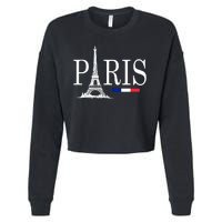 Paris Eiffel Tower Logo Cropped Pullover Crew