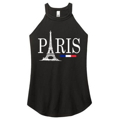 Paris Eiffel Tower Logo Women's Perfect Tri Rocker Tank