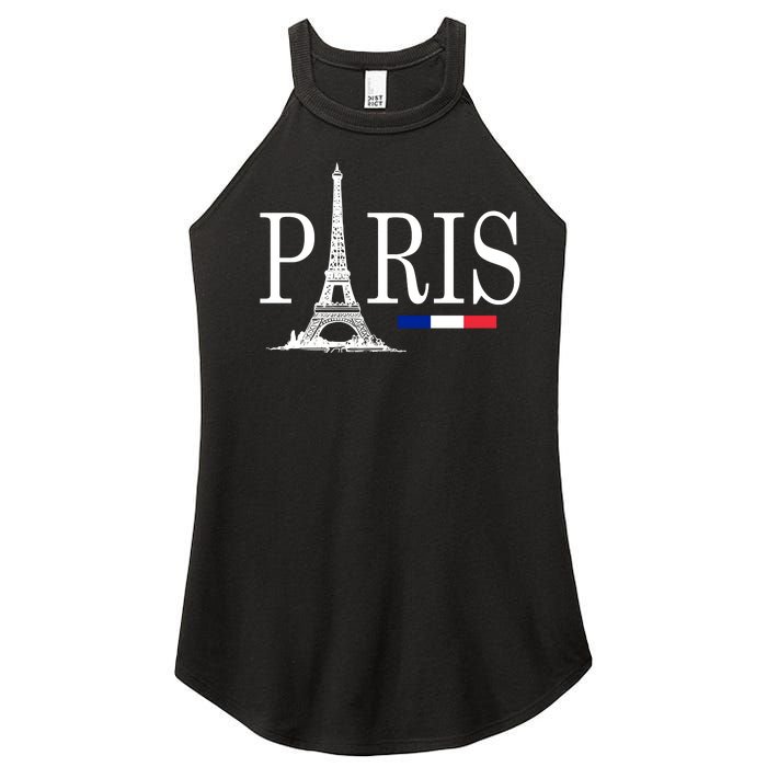 Paris Eiffel Tower Logo Women's Perfect Tri Rocker Tank