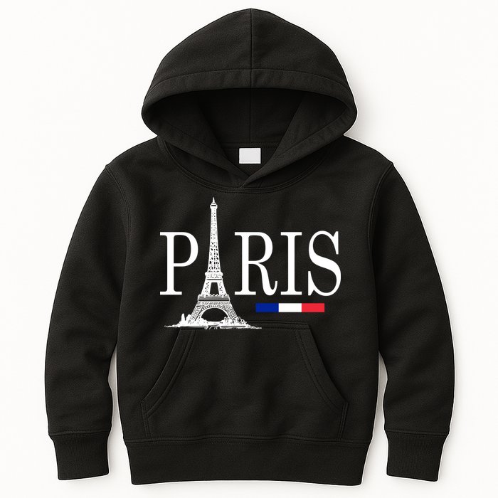 Paris Eiffel Tower Logo Kids Hoodie