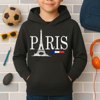 Paris Eiffel Tower Logo Kids Hoodie