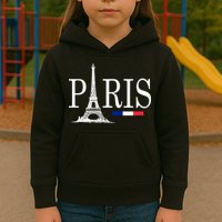Paris Eiffel Tower Logo Kids Hoodie
