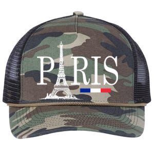 Paris Eiffel Tower Logo Retro Rope Trucker Hat Cap