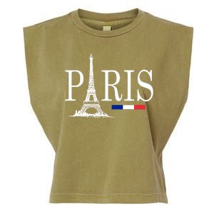 Paris Eiffel Tower Logo Garment-Dyed Women's Muscle Tee