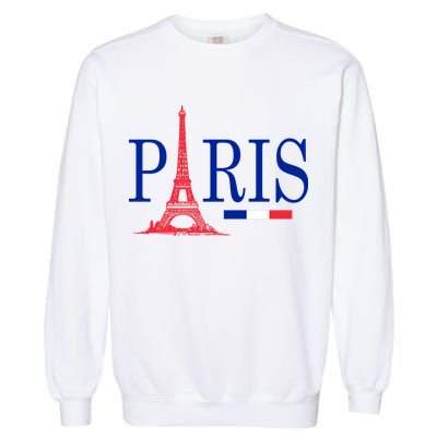 Paris Eiffel Tower Logo Garment-Dyed Sweatshirt