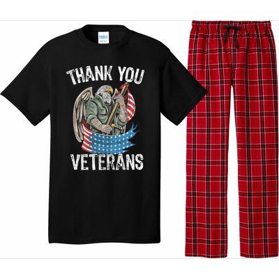 Patriotic Eagle Thank You Veterans Day Meaningful Gift Pajama Set