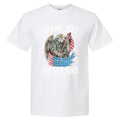 Patriotic Eagle Thank You Veterans Day Meaningful Gift Garment-Dyed Heavyweight T-Shirt