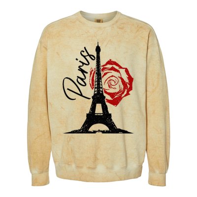 Paris Eiffel Tower France French Vintage Souvenir Colorblast Crewneck Sweatshirt