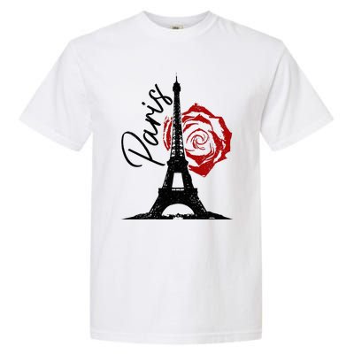 Paris Eiffel Tower France French Vintage Souvenir Garment-Dyed Heavyweight T-Shirt