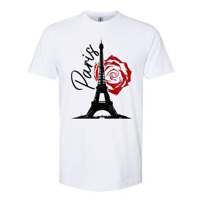 Paris Eiffel Tower France French Vintage Souvenir Softstyle CVC T-Shirt