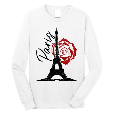 Paris Eiffel Tower France French Vintage Souvenir Long Sleeve Shirt