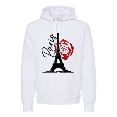 Paris Eiffel Tower France French Vintage Souvenir Premium Hoodie