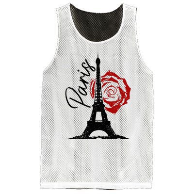 Paris Eiffel Tower France French Vintage Souvenir Mesh Reversible Basketball Jersey Tank