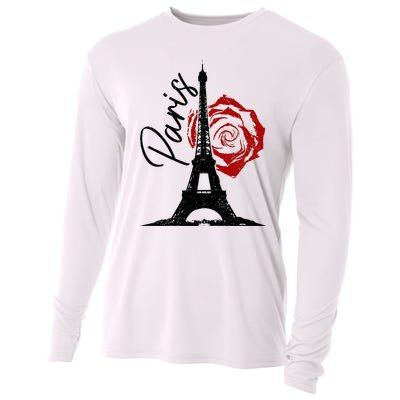 Paris Eiffel Tower France French Vintage Souvenir Cooling Performance Long Sleeve Crew