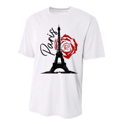 Paris Eiffel Tower France French Vintage Souvenir Performance Sprint T-Shirt