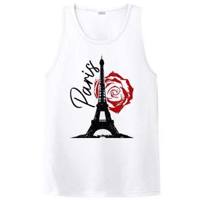 Paris Eiffel Tower France French Vintage Souvenir PosiCharge Competitor Tank