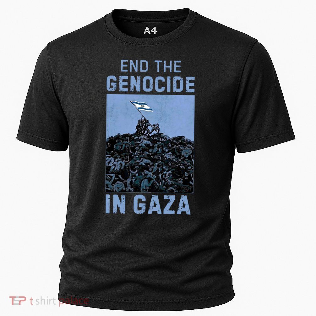 Palestine End the Genocide in Gaza Cooling Performance Crew T-Shirt
